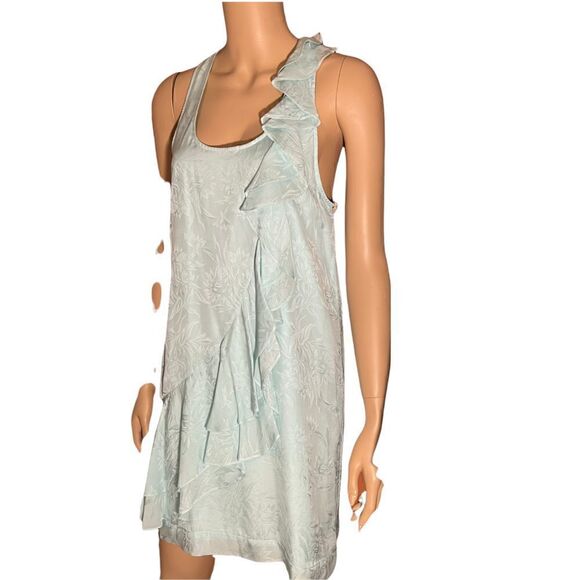 NWT Ali Ro sky blue ruffle dress - Picture 4 of 13